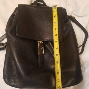 Black Leather Coach Designer Purse Backpack